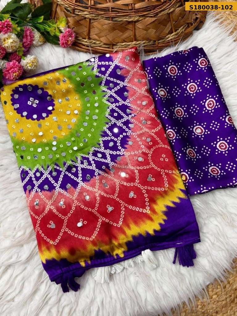 Fancy Japan Satin Saree