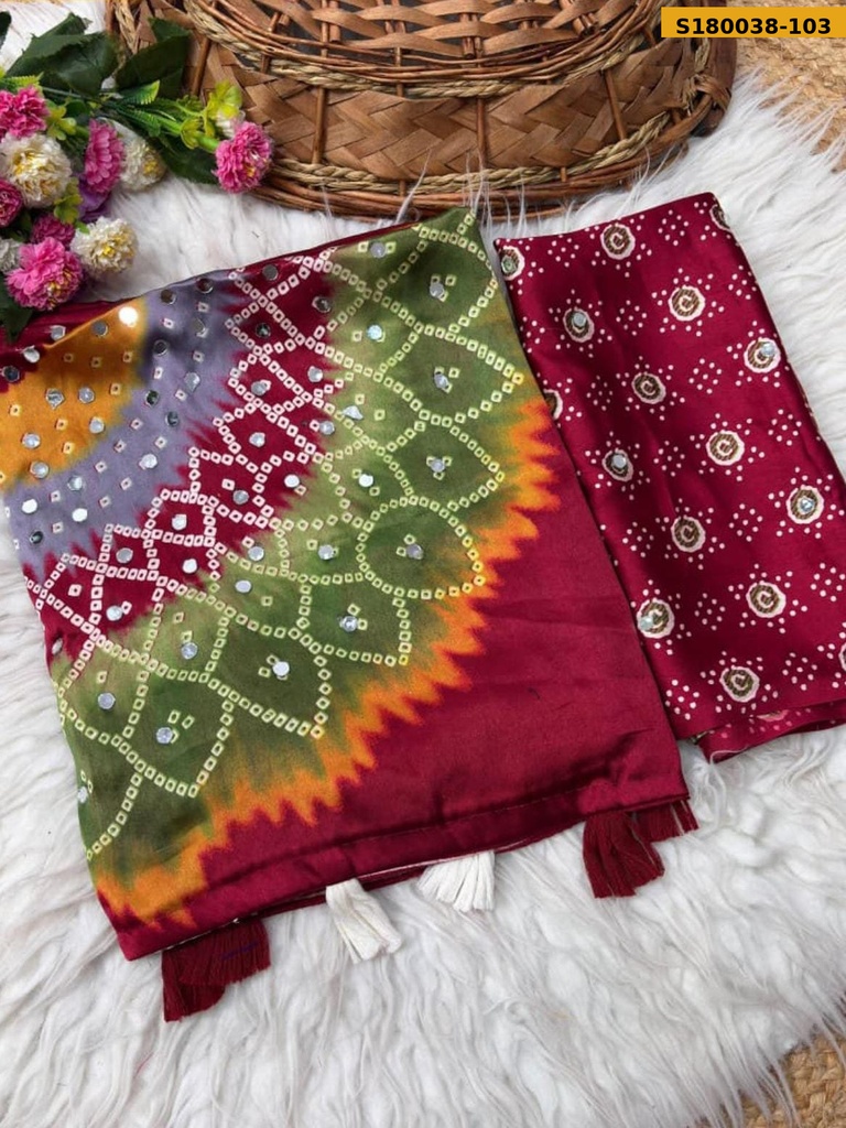 Fancy Japan Satin Saree