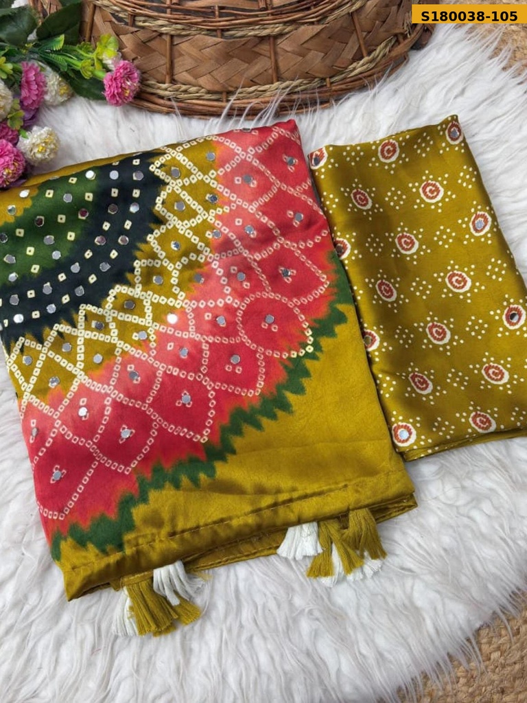 Fancy Japan Satin Saree
