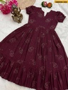 Fancy Slub Cotton Anarkali