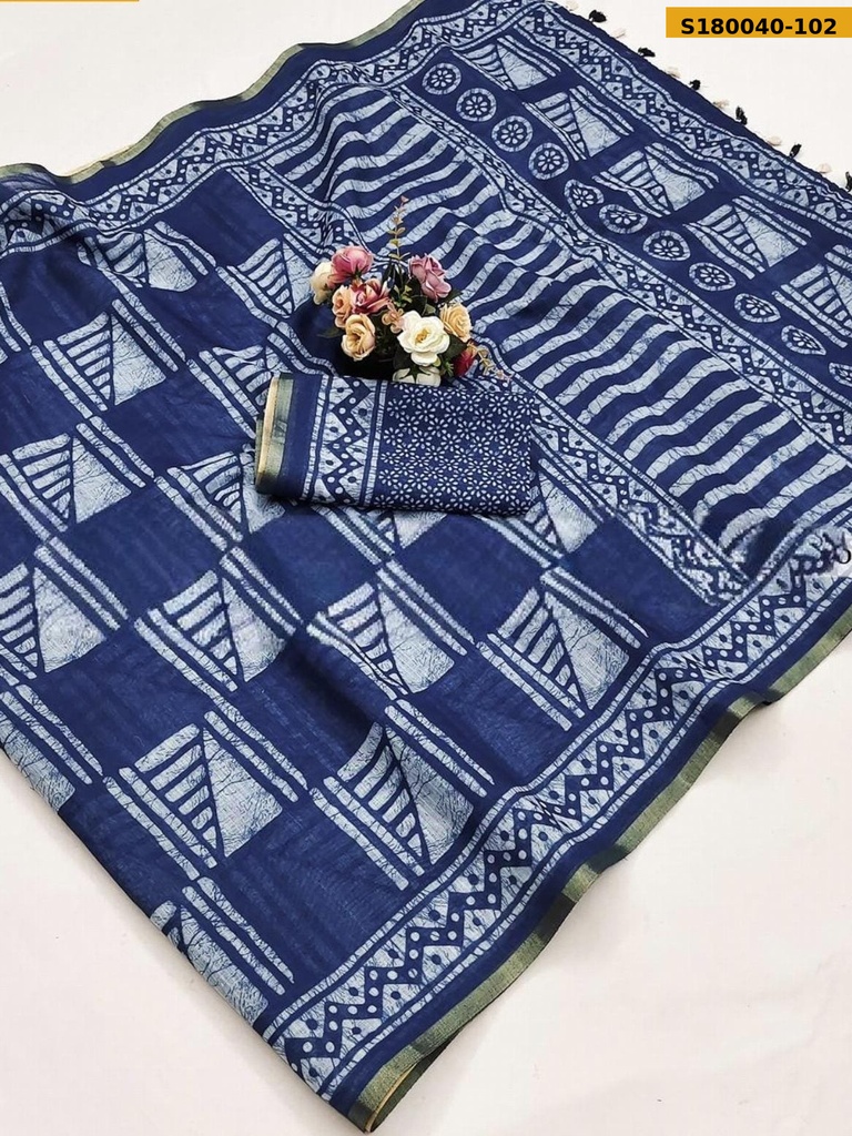 Fancy mulmul cotton Saree