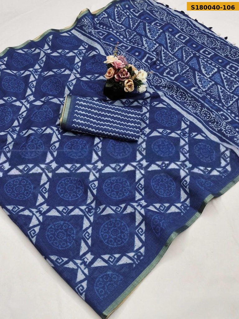 Fancy mulmul cotton Saree