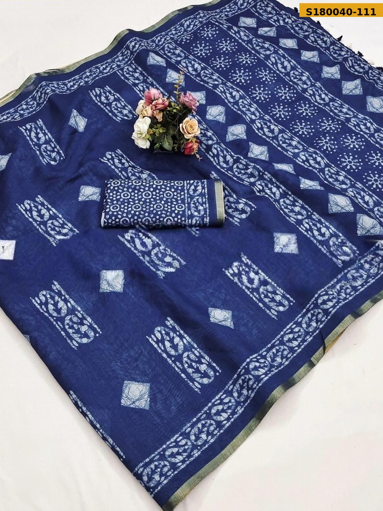 Fancy mulmul cotton Saree