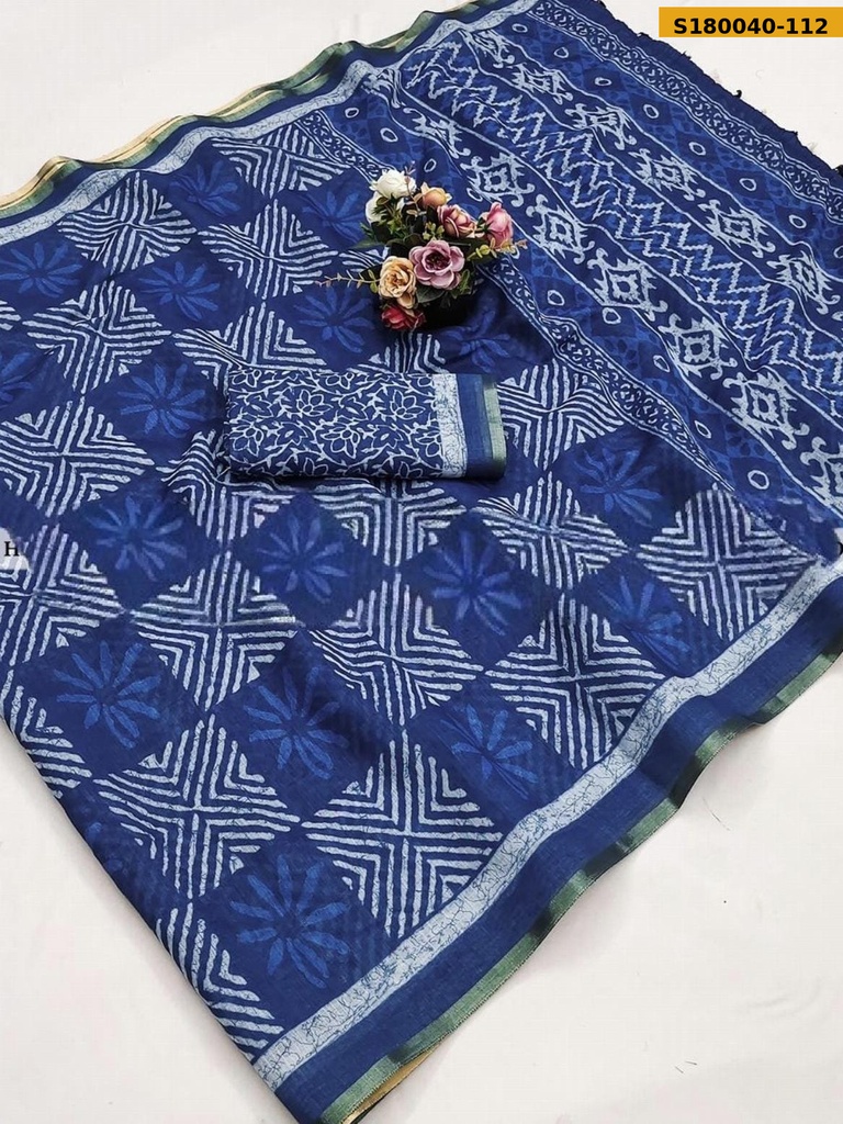 Fancy mulmul cotton Saree