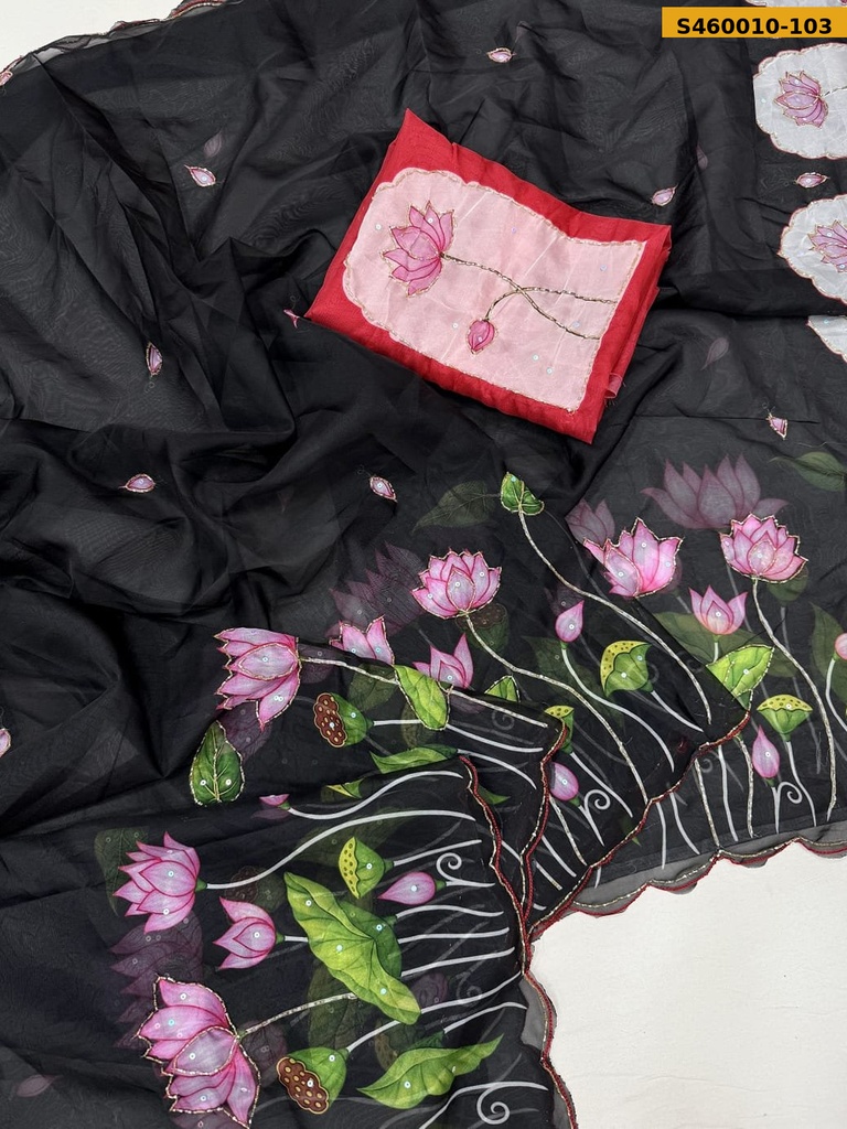 Fancy Soft Tebby Silk Saree(S-100)