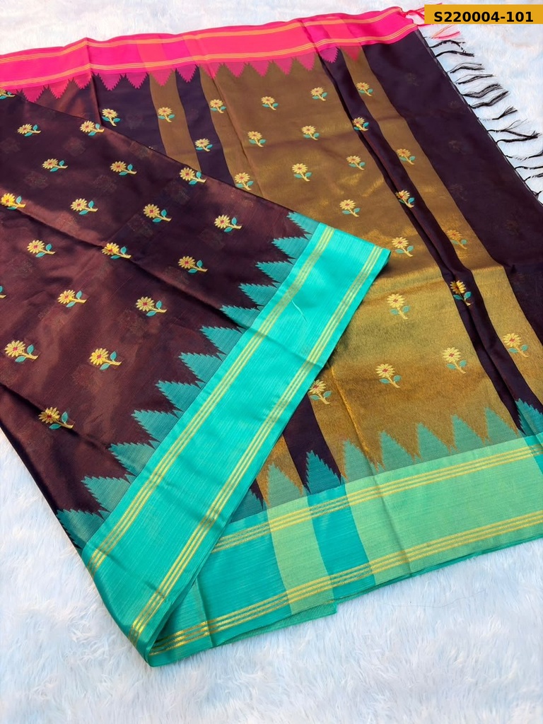 Fancy Banarsi semi katan soft silk saree