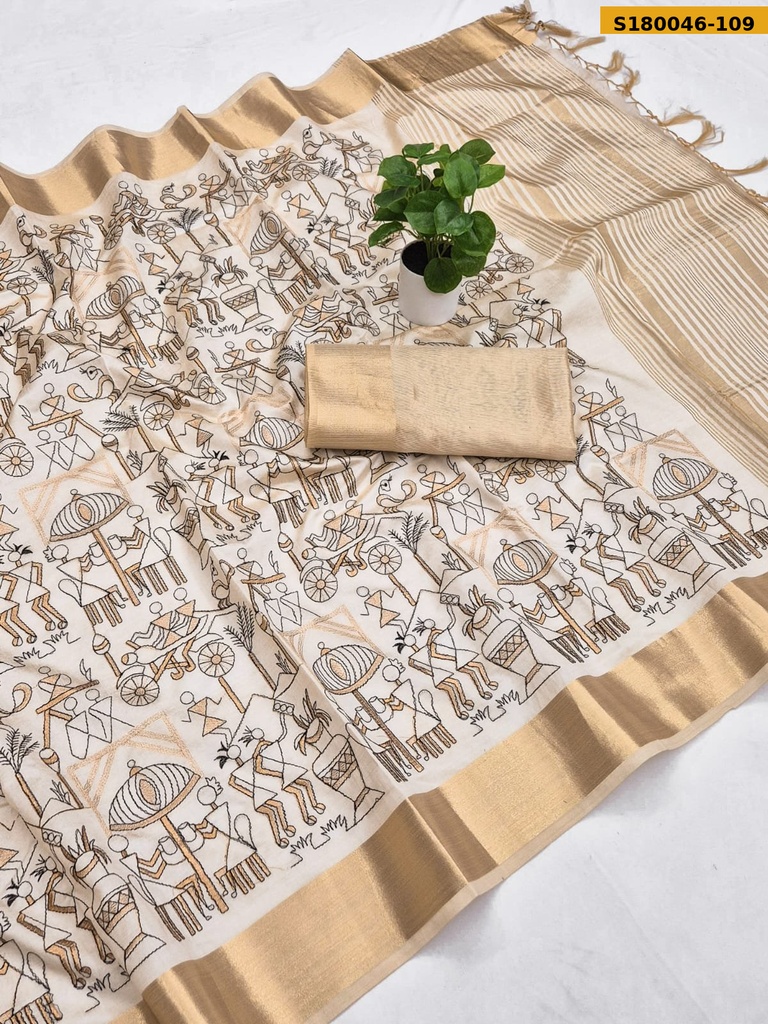 Fancy Aasami Tussar Silk Saree