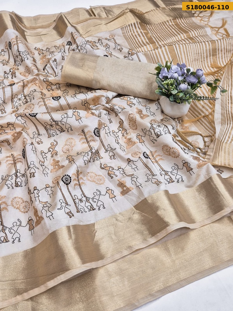 Fancy Aasami Tussar Silk Saree