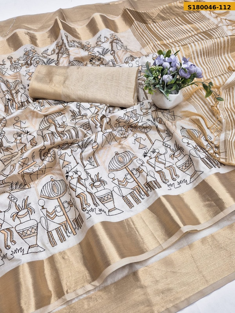 Fancy Aasami Tussar Silk Saree