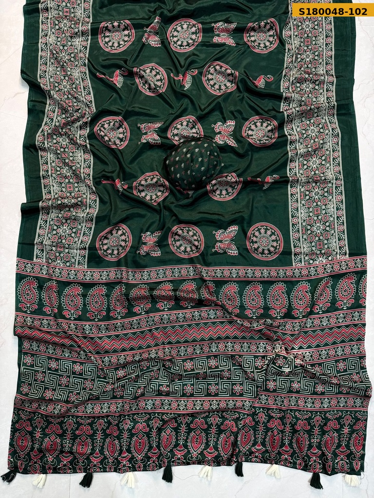 Fancy Crepe Gajji Silk Saree