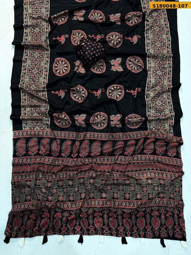 Fancy Crepe Gajji Silk Saree