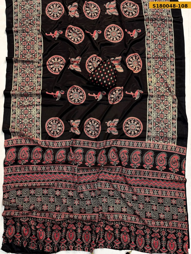 Fancy Crepe Gajji Silk Saree