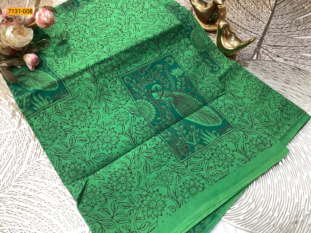 [7131-008] Printed Cotton Saree (7131-008)
