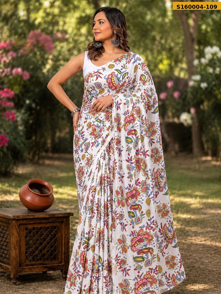 Fancy Mulmul Cotton Saree