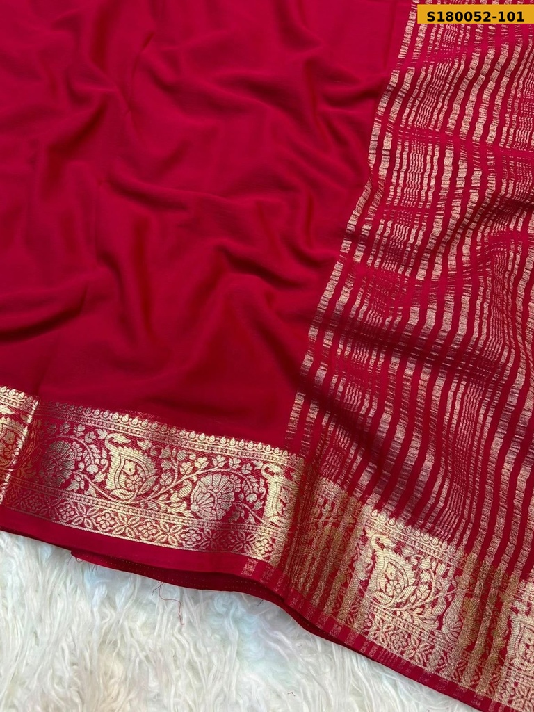 Fancy Viscose Georgette Crepe Saree