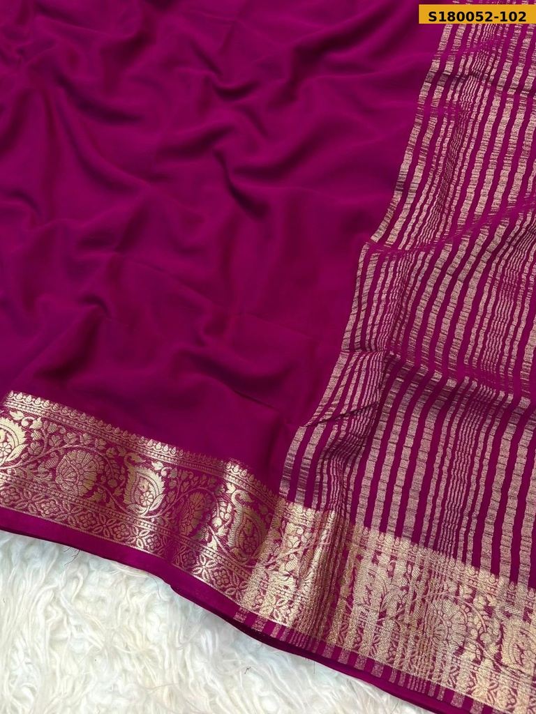 Fancy Viscose Georgette Crepe Saree