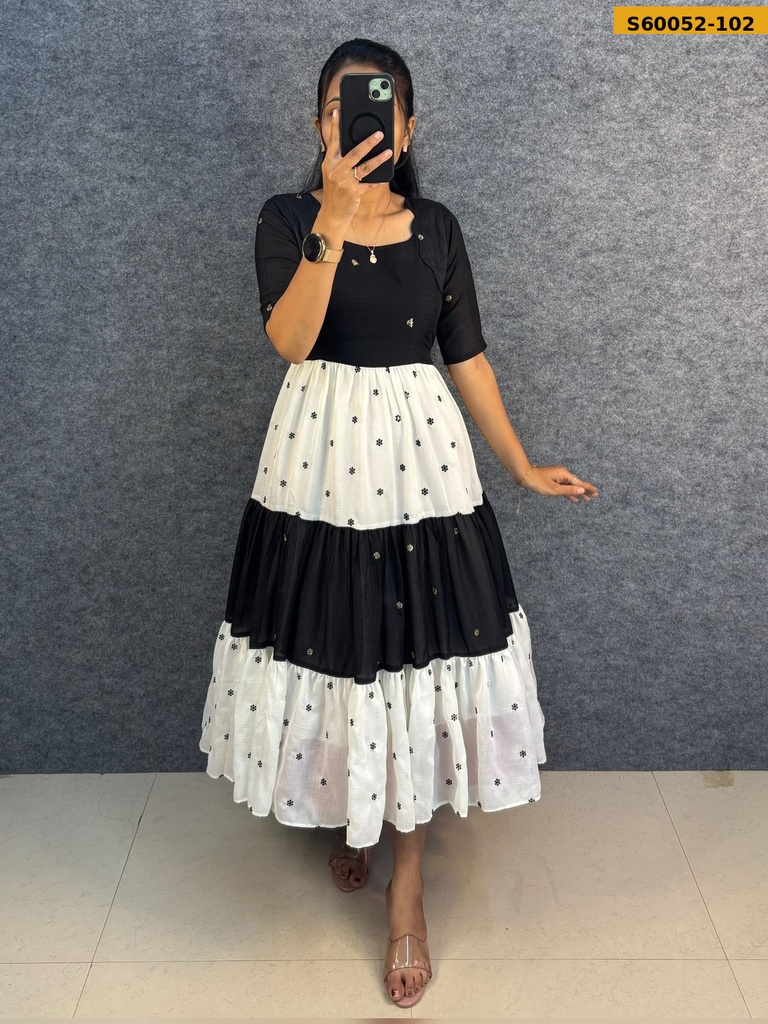Fancy Blooming Vichitra Silk Maxi