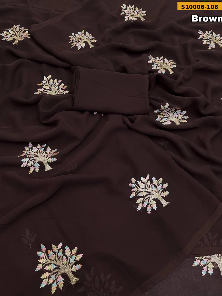 Fancy Faux Georgette  Saree