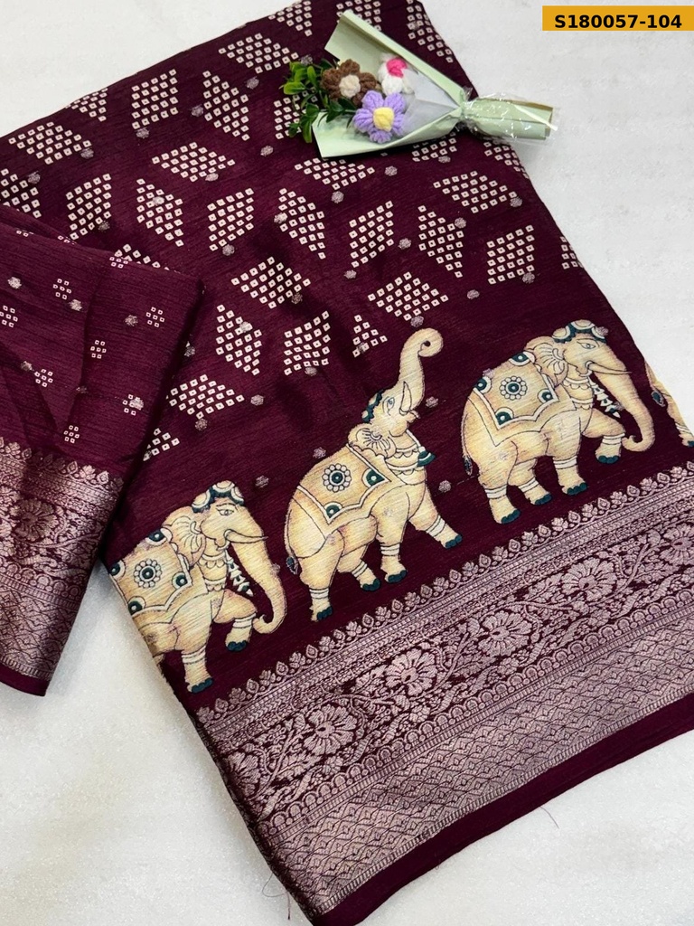 Fancy Chinnon Silk Saree