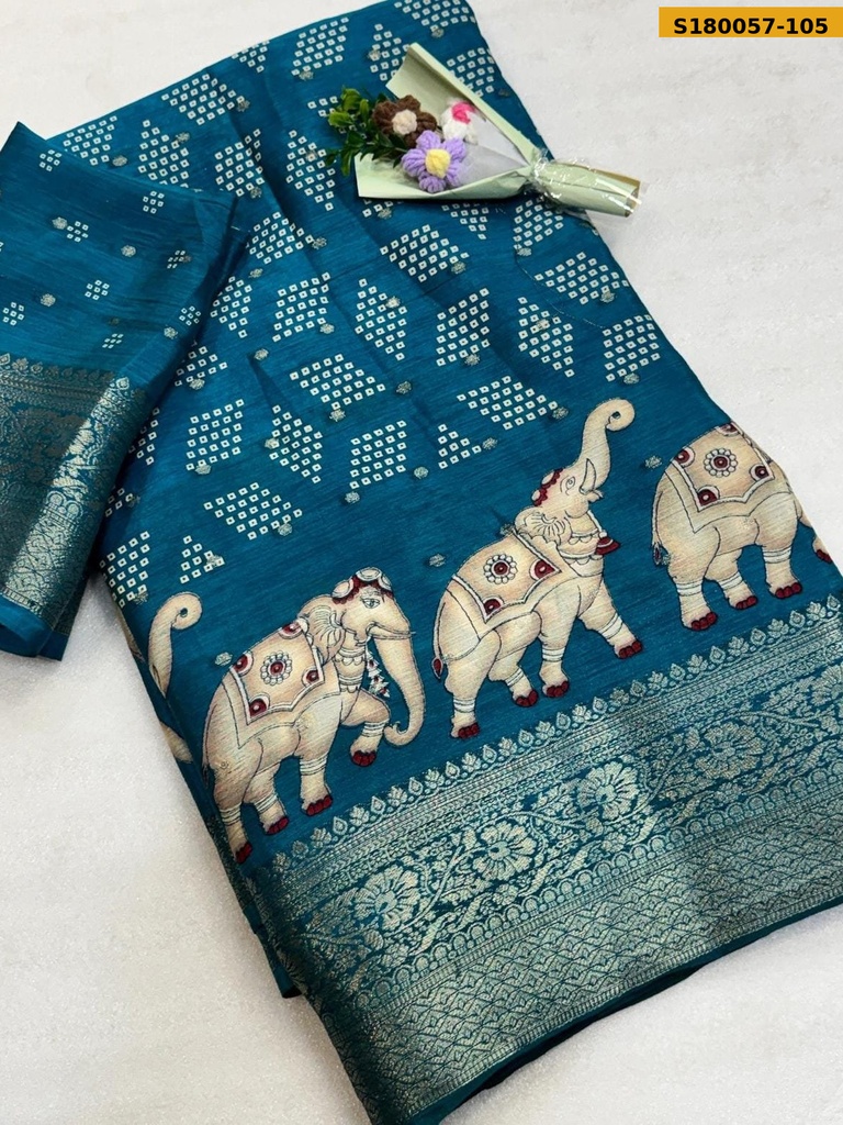 Fancy Chinnon Silk Saree
