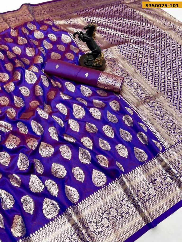 Fancy Banarasi soft silk saree