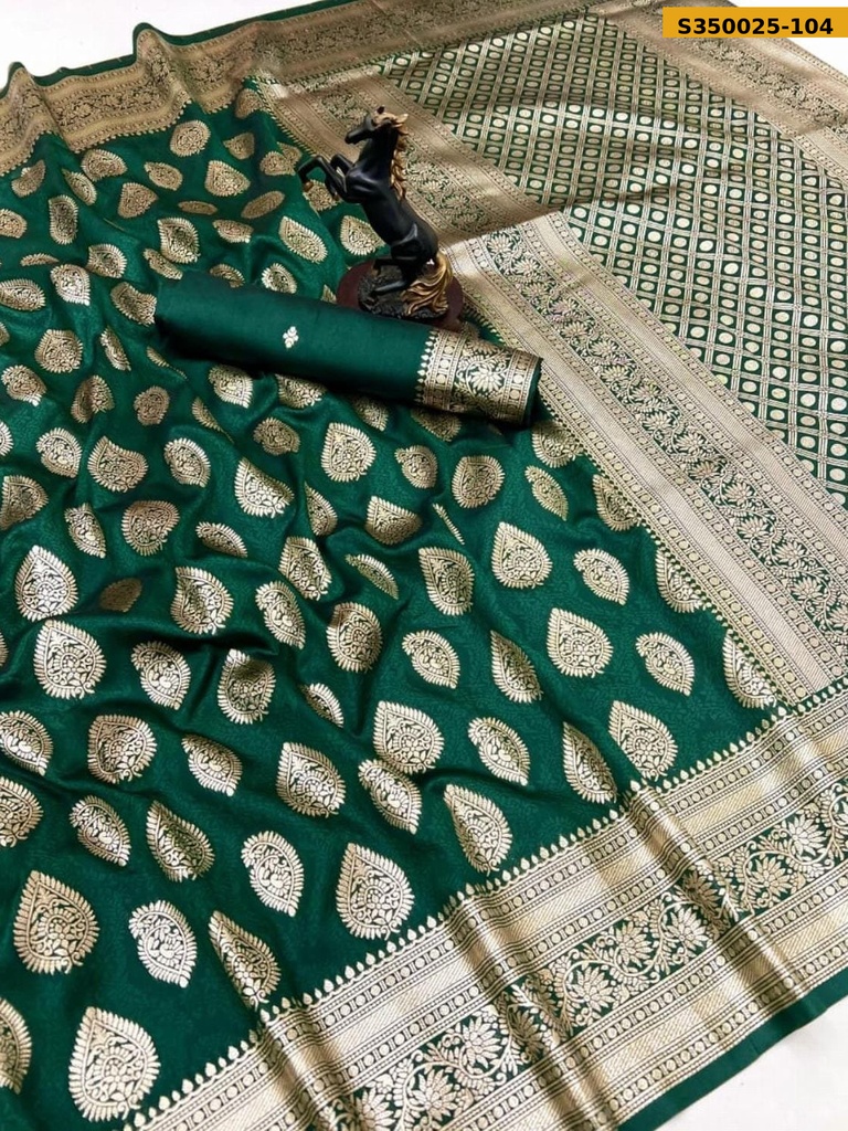 Fancy Banarasi soft silk saree