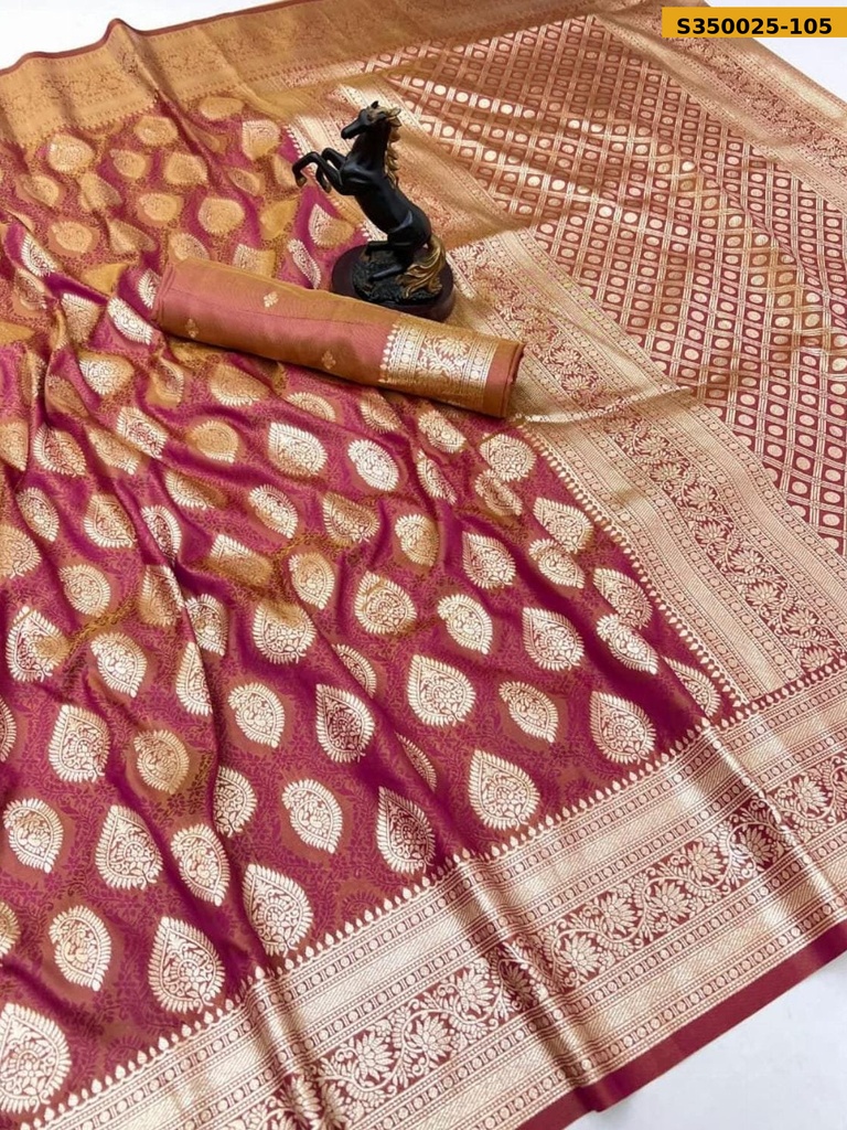 Fancy Banarasi soft silk saree