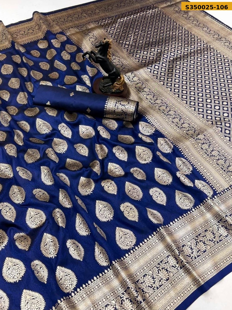 Fancy Banarasi soft silk saree