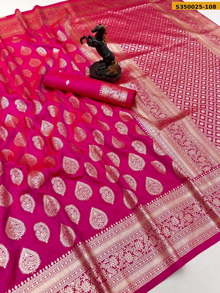 Fancy Banarasi soft silk saree