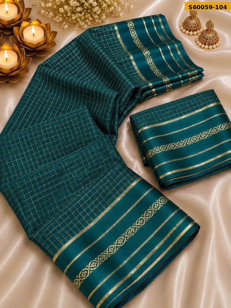 Fancy Viscose Georgette Checks Saree