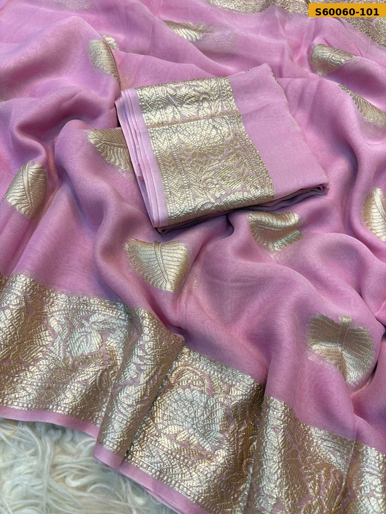 [S60060-101] Fancy Viscose Georgette Saree (S60060-101)