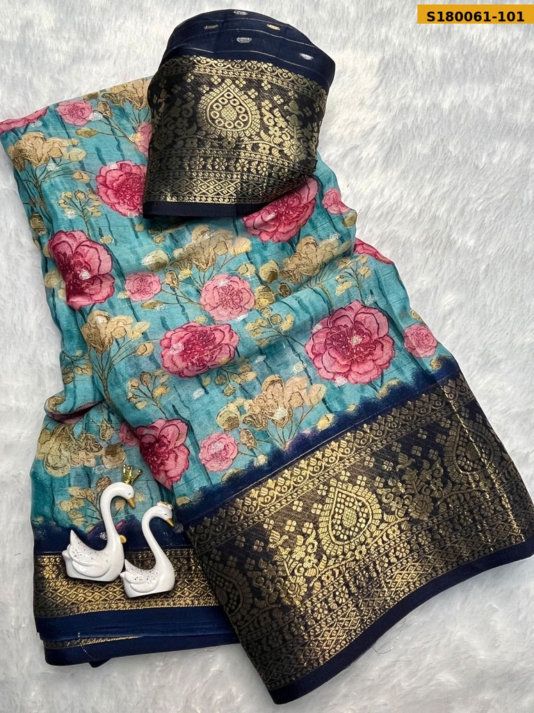 [S180061-101] Fancy Mysore Silk Saree (S180061-101)