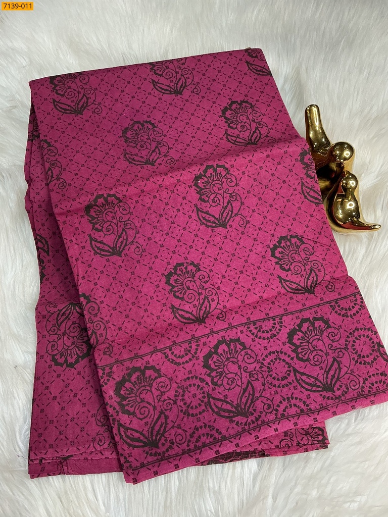 [7139-011] Cotton printed saree (7139-011)