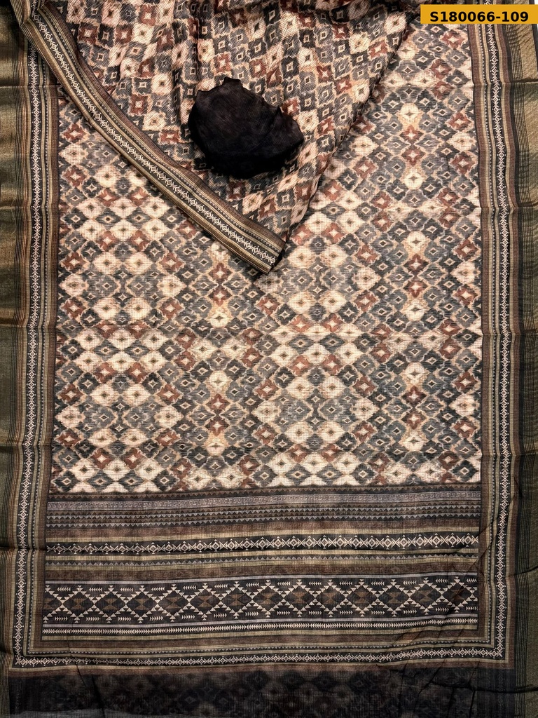 Fancy Soft Linen Cotton Saree