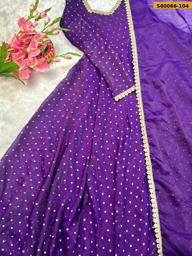 Fancy NC Moss Gown With Dupatta