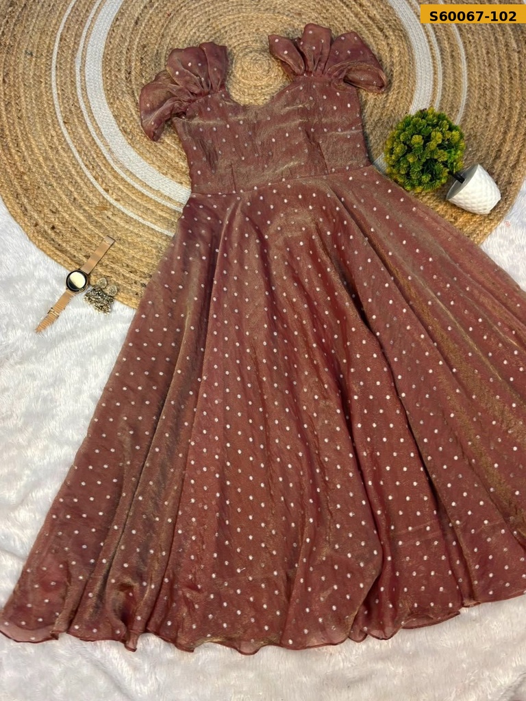 Fancy Dual tone Tissue Kurti