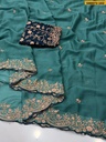 Fancy Star Georgette Embroidery Saree