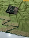 Fancy Star Georgette Embroidery Saree
