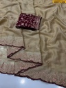 Fancy Star Georgette Embroidery Saree