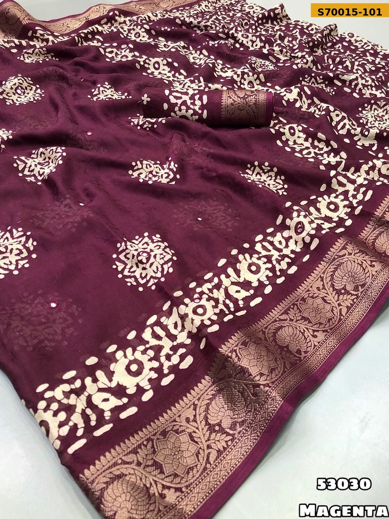 Fancy Marshmello Bandhani Printed Saree Saree