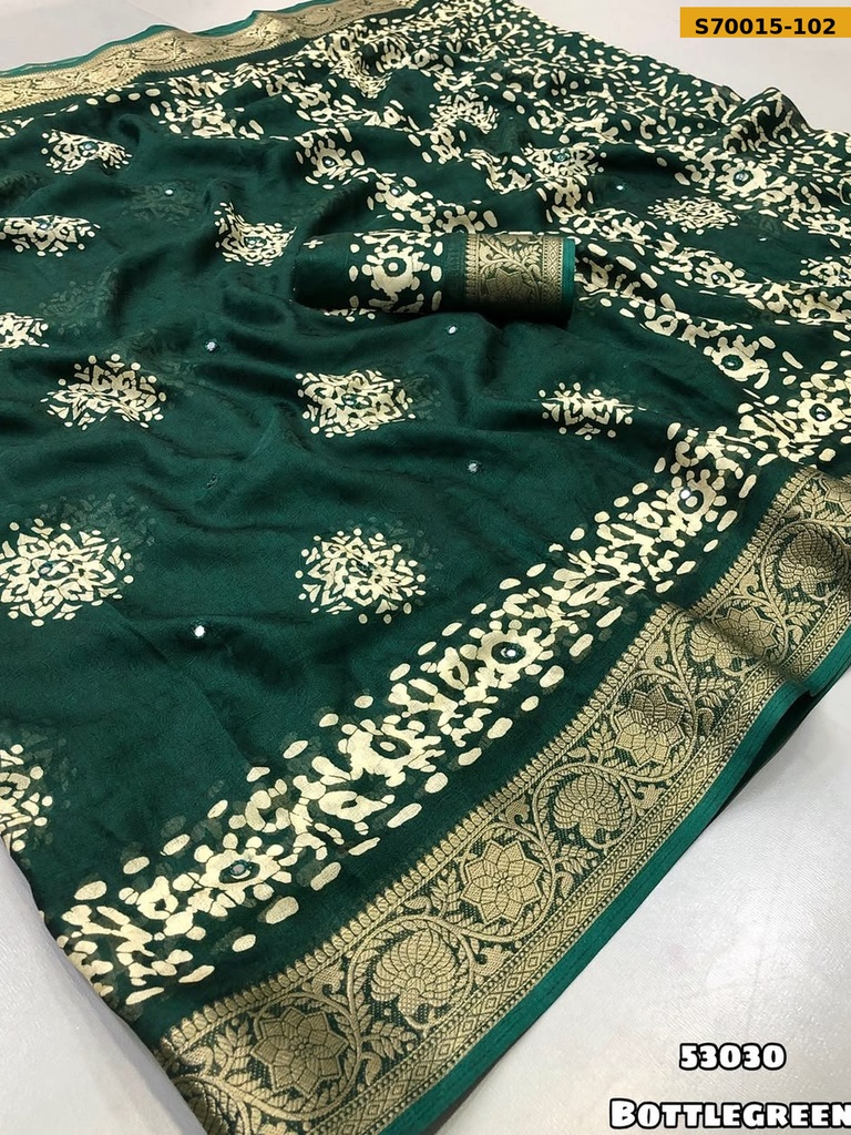 Fancy Marshmello Bandhani Printed Saree Saree