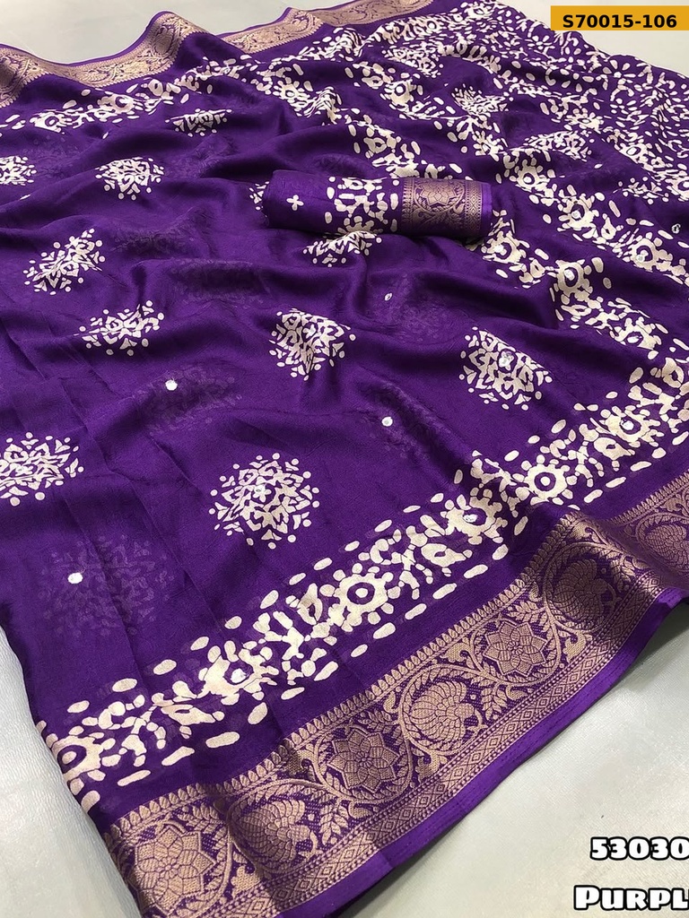 Fancy Marshmello Bandhani Printed Saree Saree