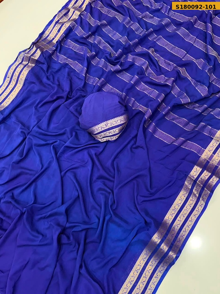Fancy Mysore Crepe Saree