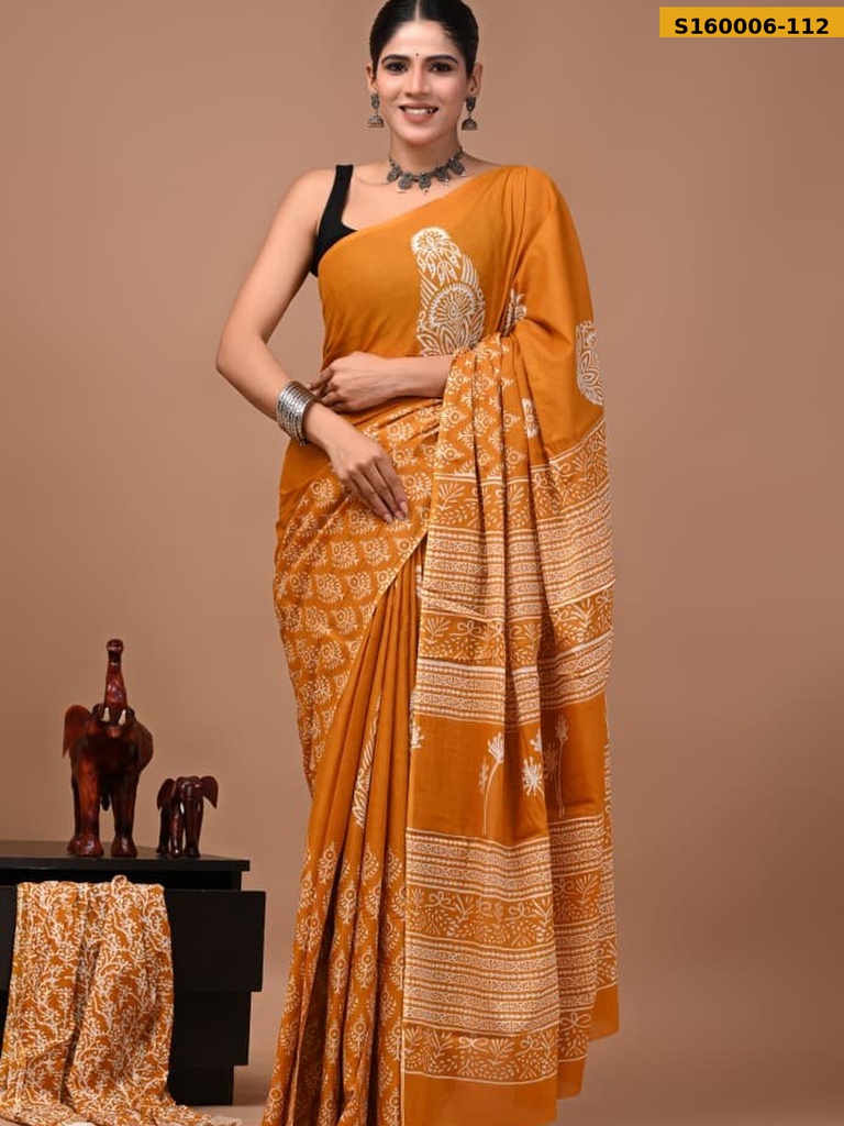 Fancy Cotton Mulmul Sarees