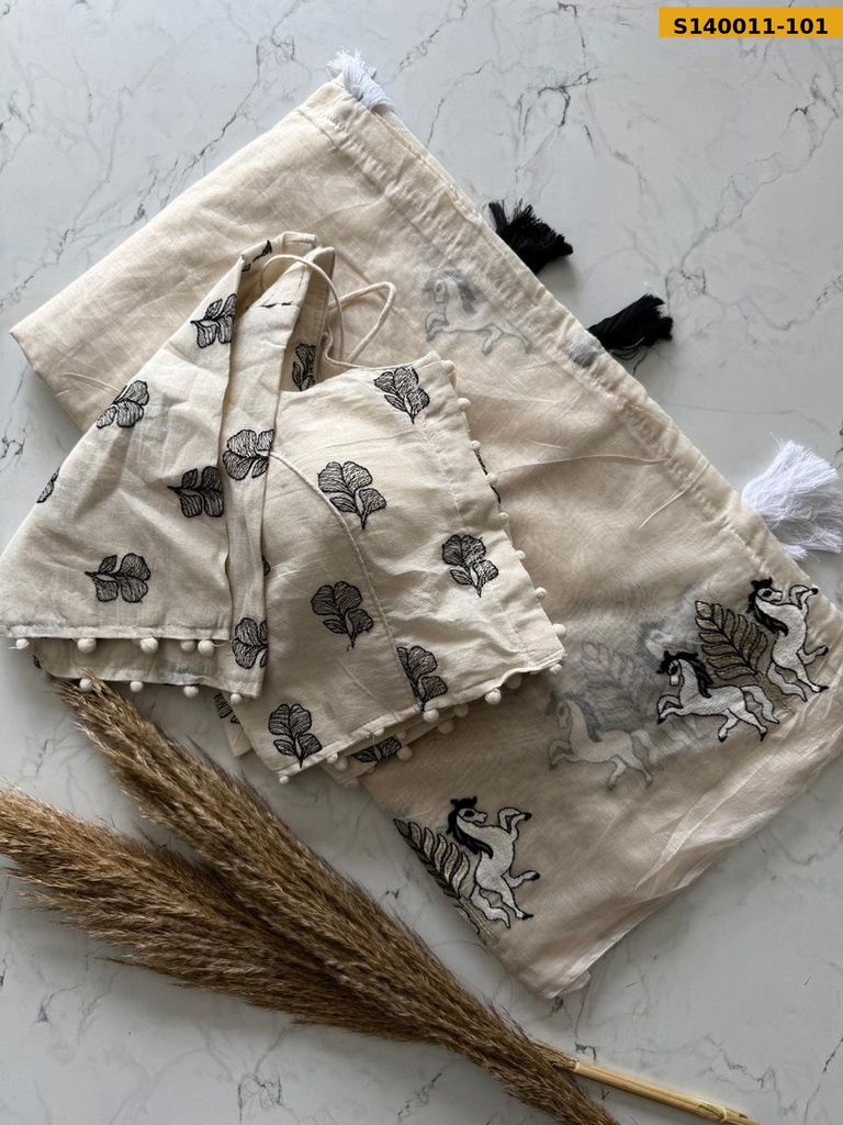 Fancy Chanderi Cotton Saree