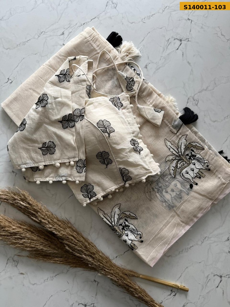 Fancy Chanderi Cotton Saree