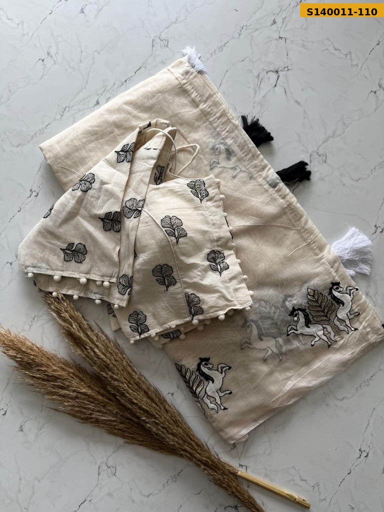 Fancy Chanderi Cotton Saree