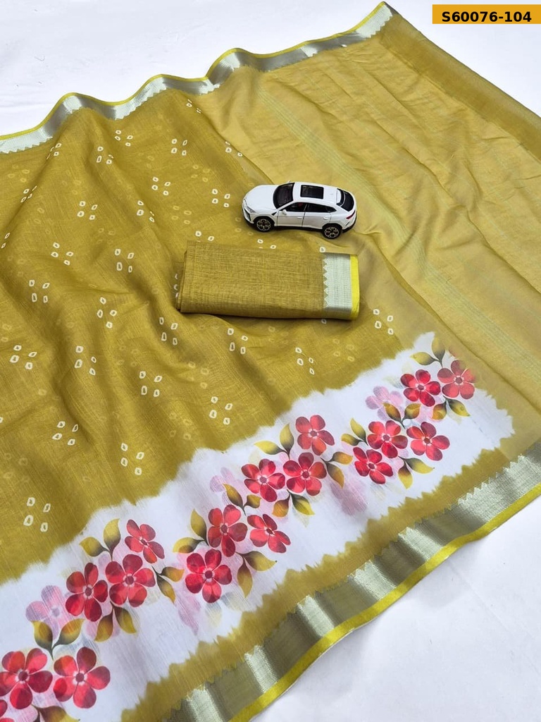 Fancy Soft Linen Saree
