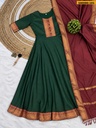 Fancy Mangalagiri Silk Cotton Anarkali Set
