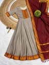 Fancy Mangalagiri Silk Cotton Anarkali Set